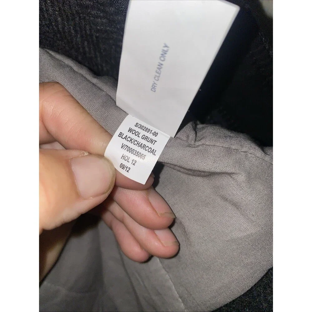 Gap Kids Wool Blend Parka Grunt Herringbone Jacket Full Zip Charcoal L Preppy